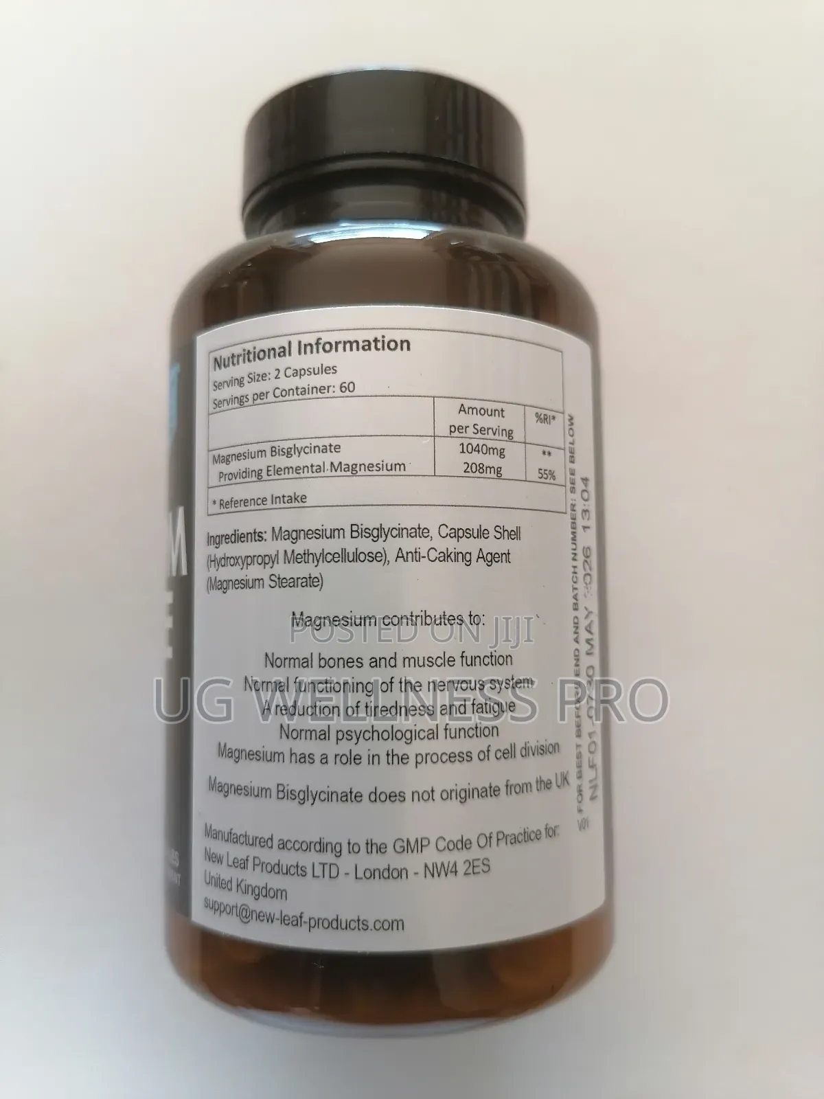 Magnesium Glycinate - High Strength Capsules 1040mg