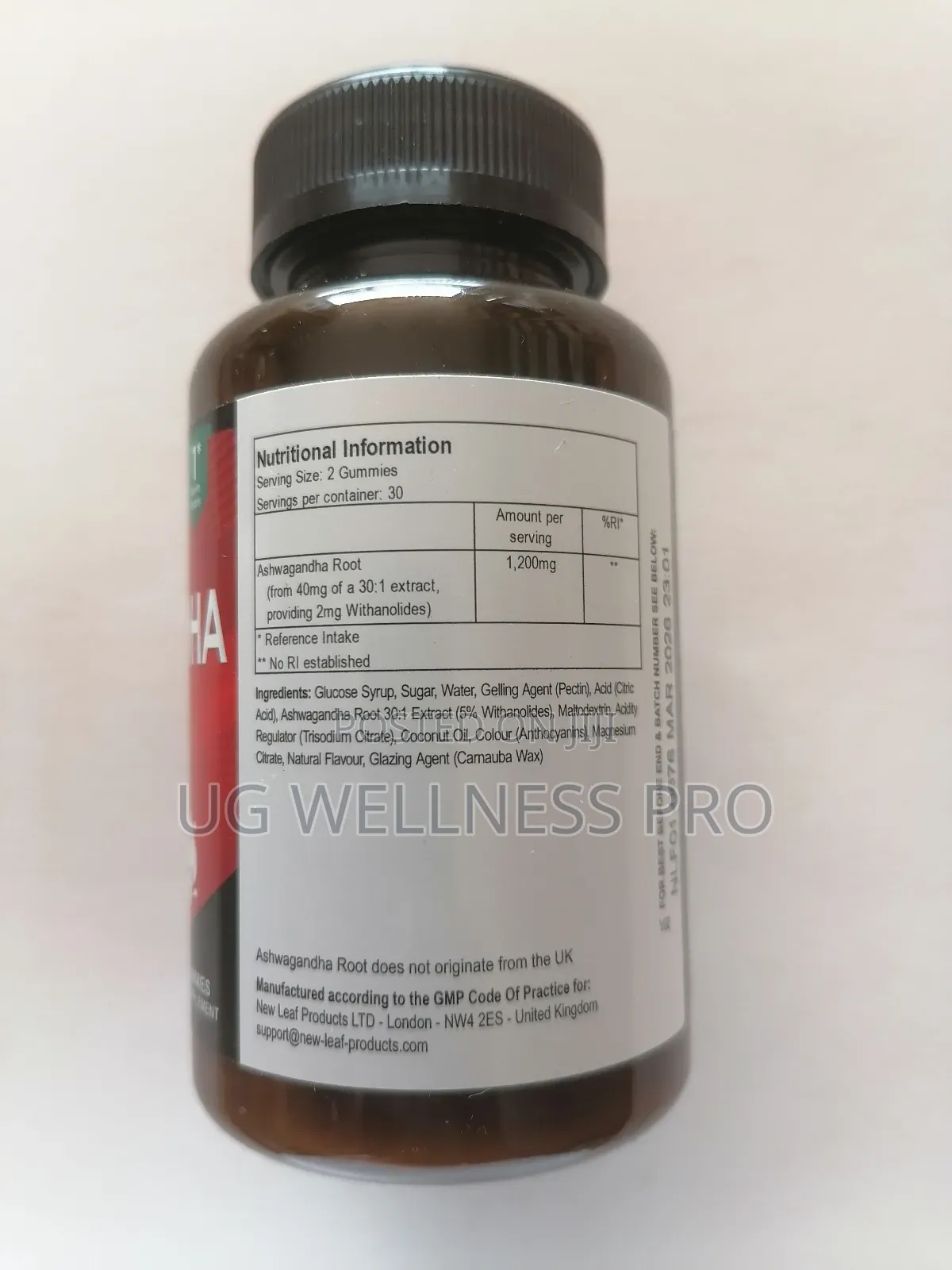 New Leaf Ashwagandha Gummies 1200mg – High Strength 30 Serv