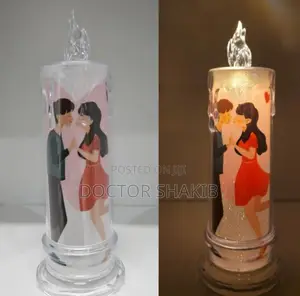 Craft City Couple Led Candle