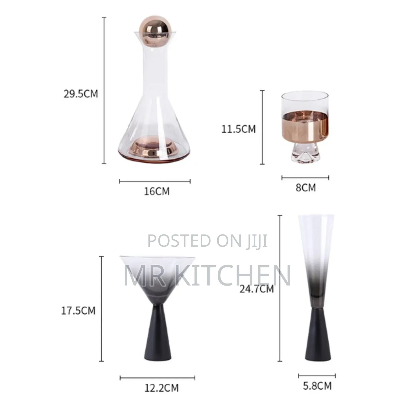 Casserole Crystal Glass Set