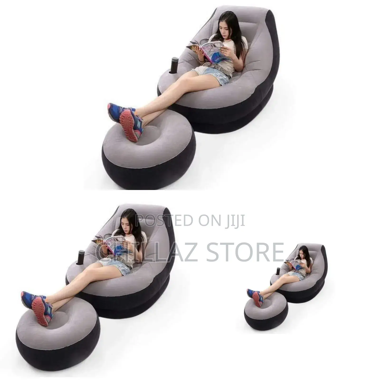 Inflatable Air Sofa With Foot Stool