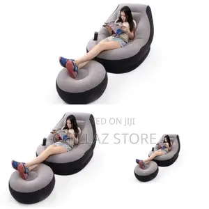 Inflatable Air Sofa With Foot Stool