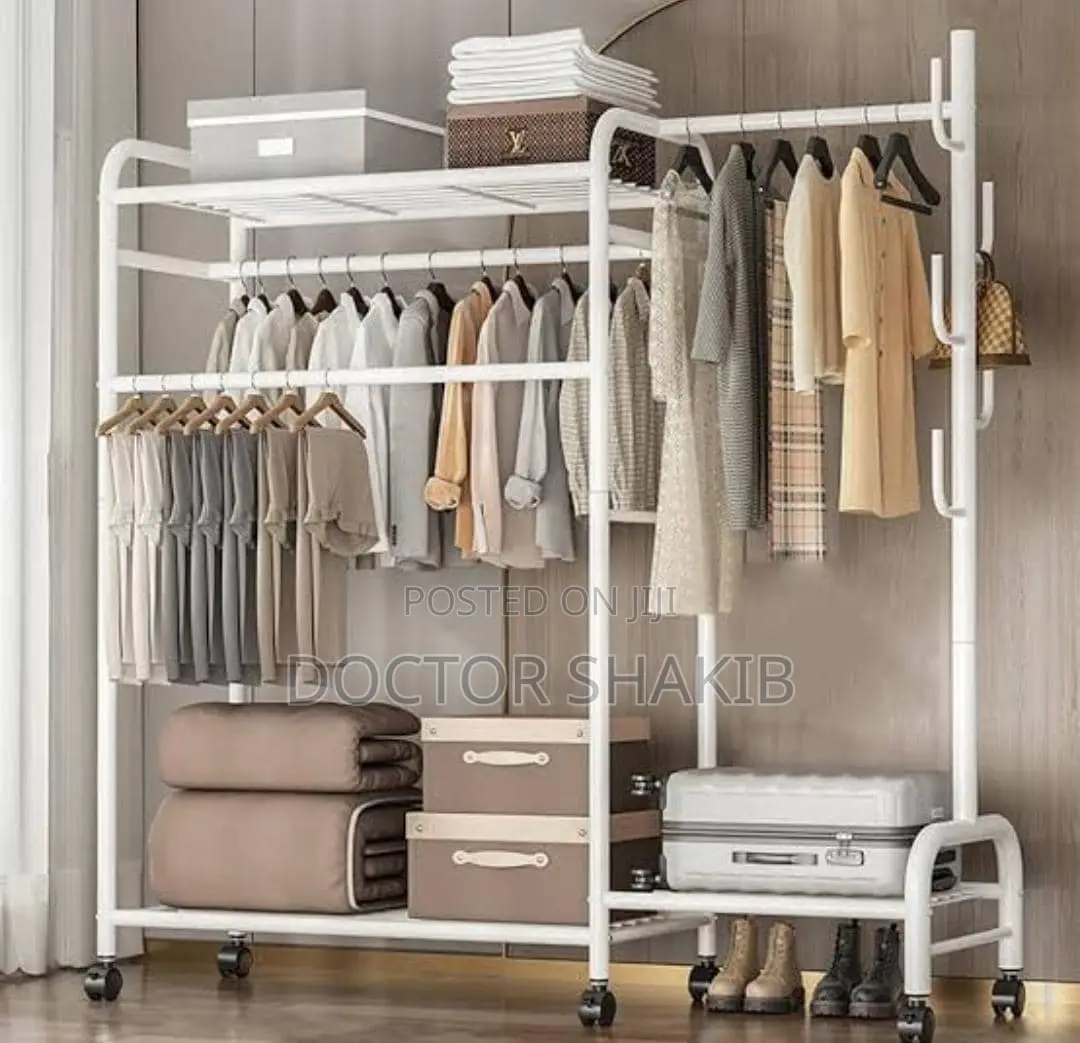 Heavy Duty Coat Clothes Rack With Wheels