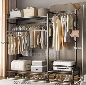 Heavy Duty Coat Clothes Rack With Wheels