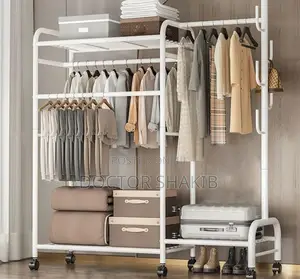 Heavy Duty Coat Clothes Rack With Wheels