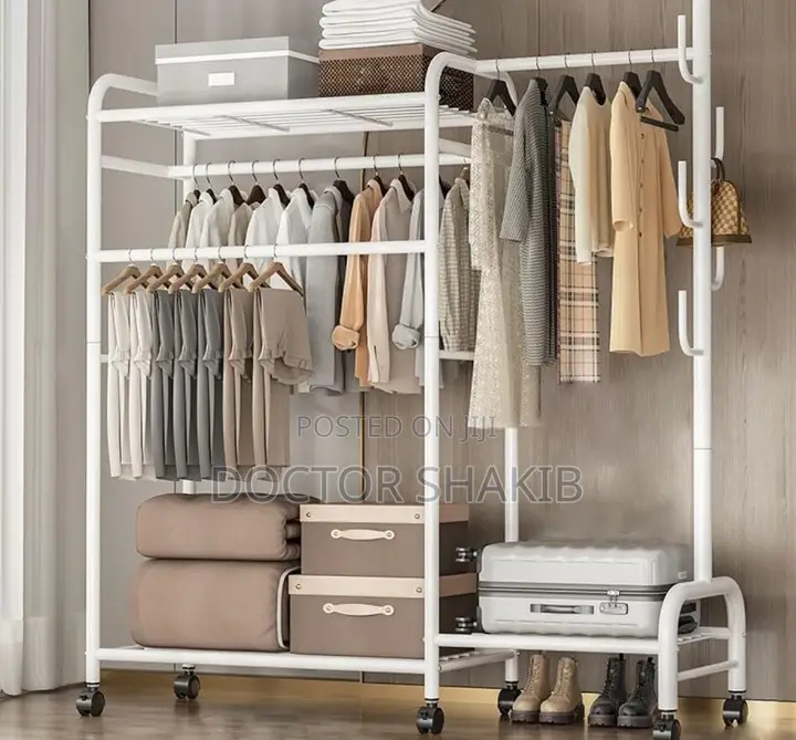 Heavy Duty Coat Clothes Rack With Wheels