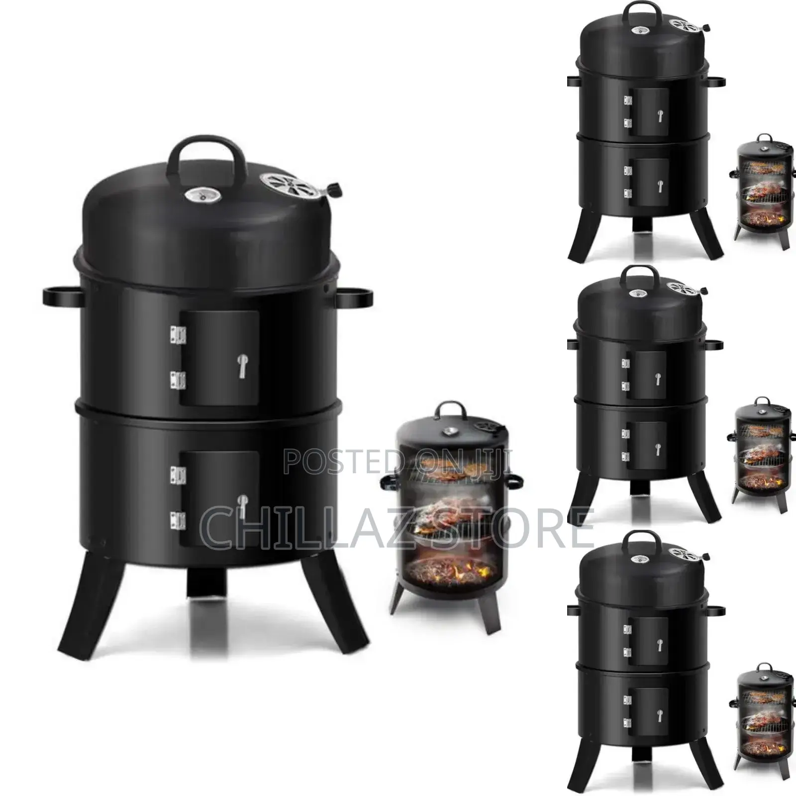 Outdoor Black Round BBQ Grill
