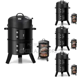 Outdoor Black Round BBQ Grill