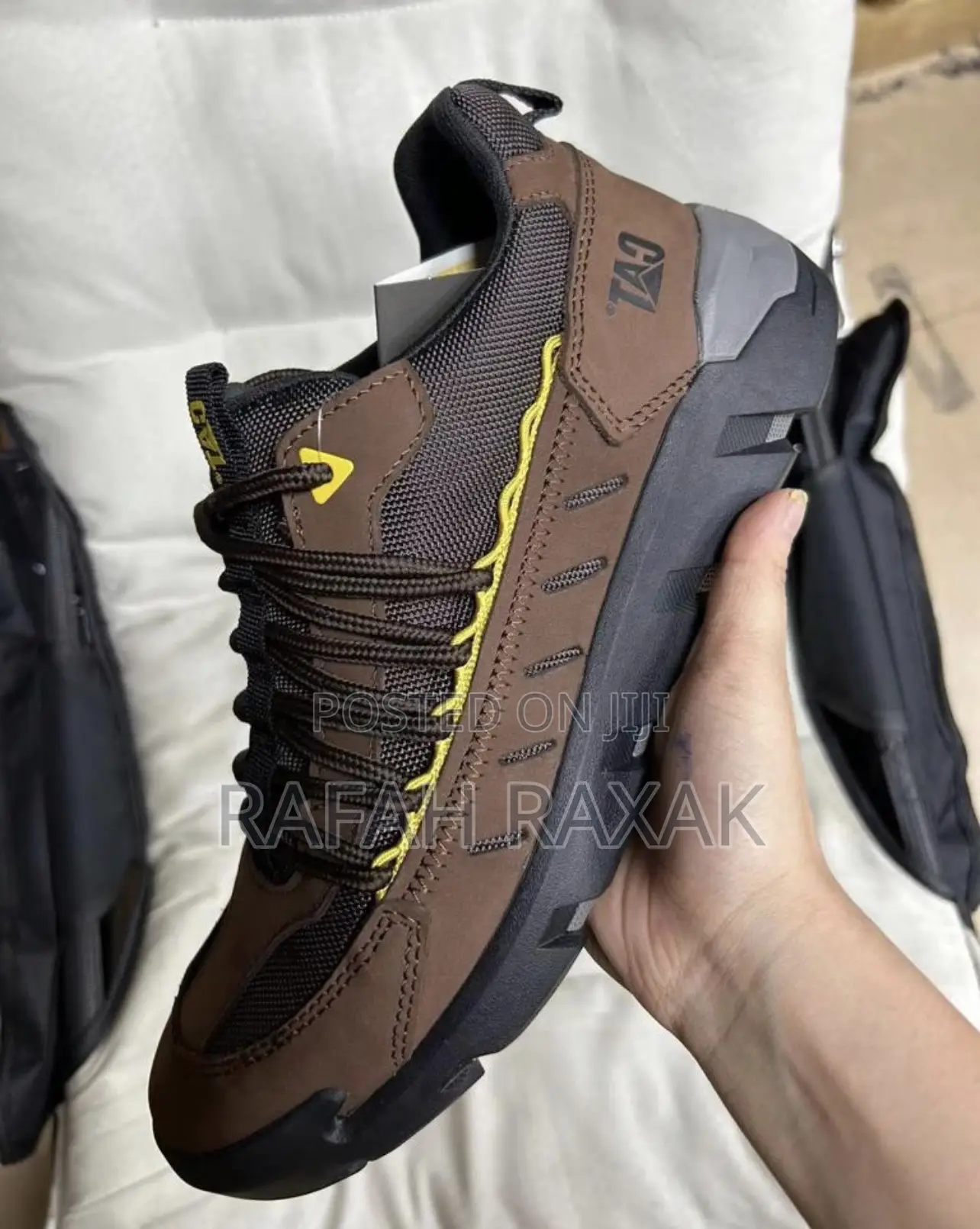 Original Brown Casual CAT Leather Sneakers