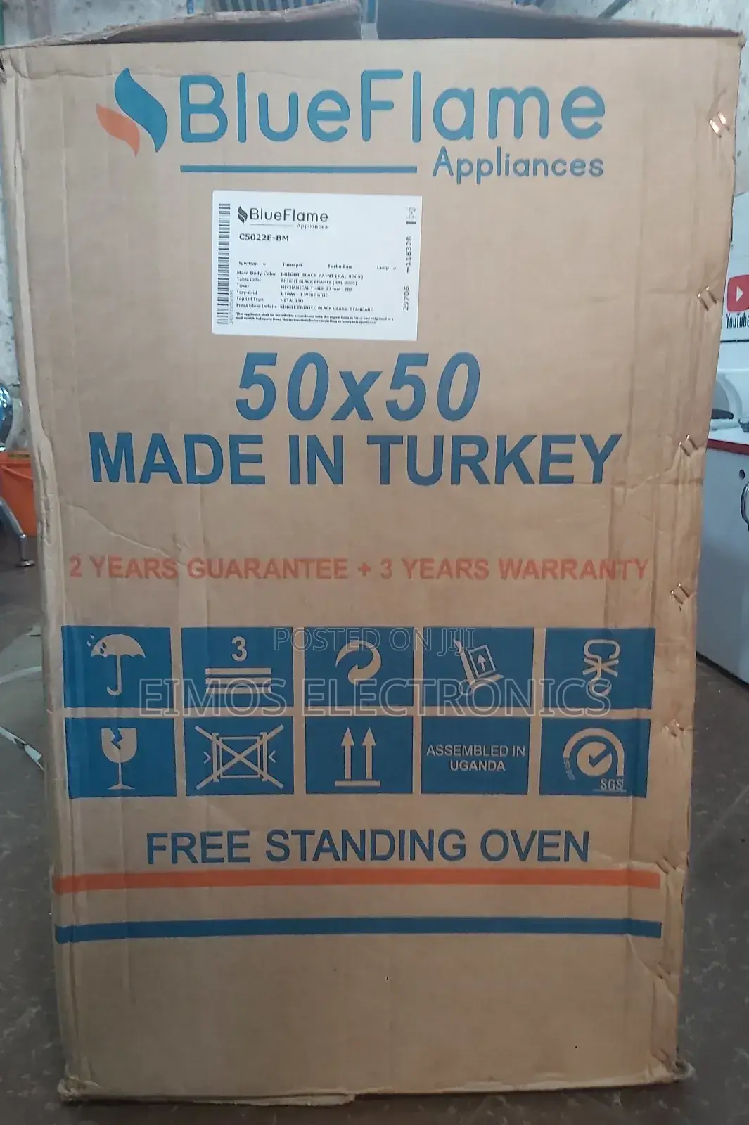 2+2(50*50) Gas Cooker Blue Frame