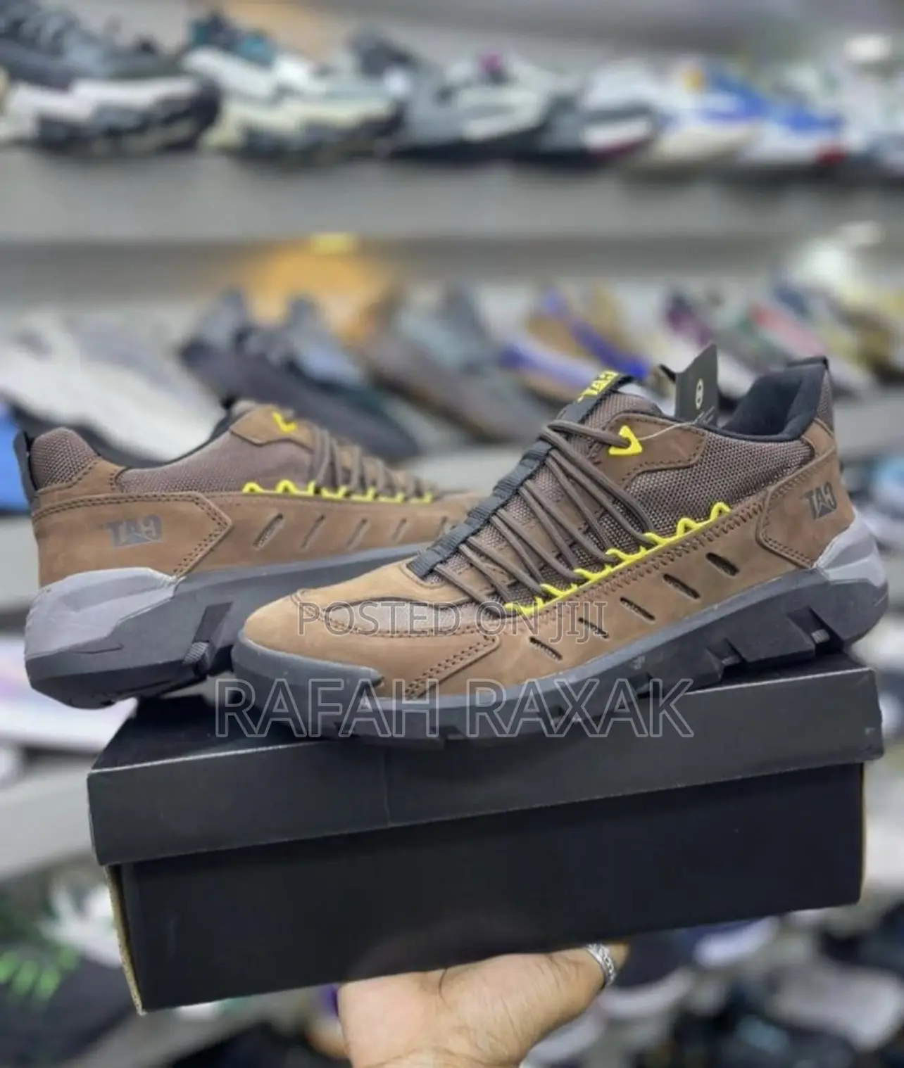 Original Brown Men’S CATERPILLAR Casual Leather Sneakers