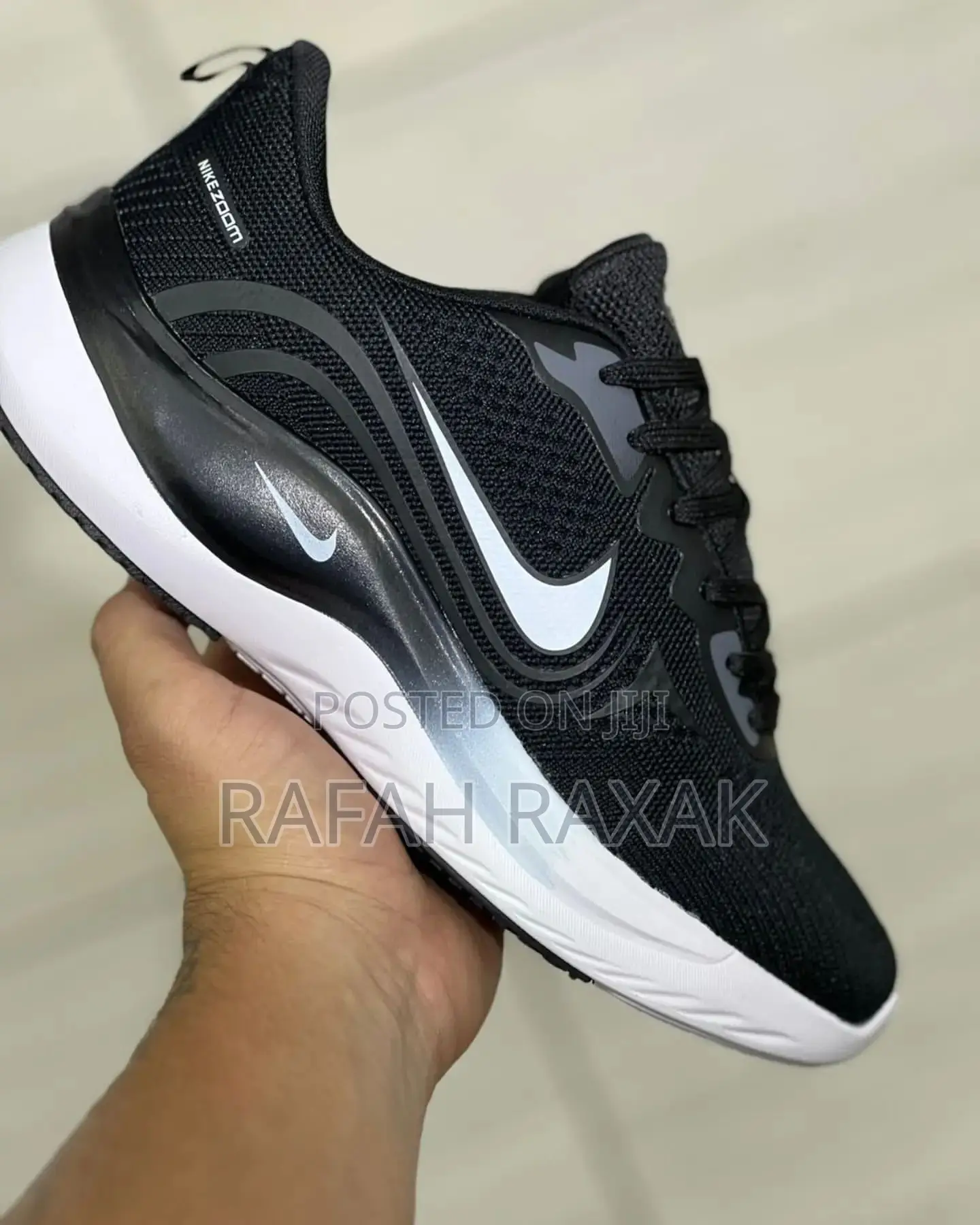 Original Nike Air Zoom Black/White Trainer Running Sneakers