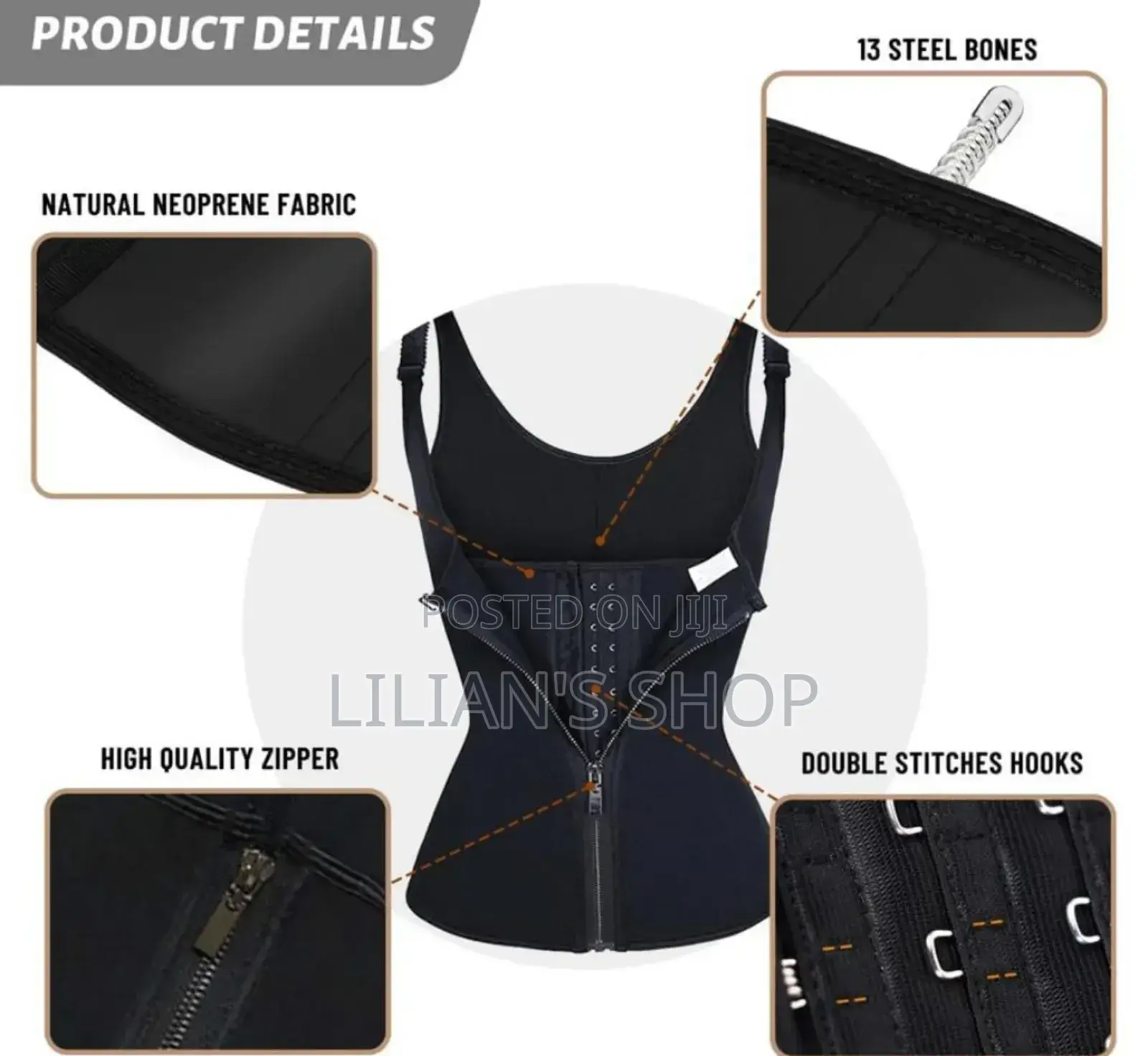 Generic Women Zipper Vest/ Shapewear