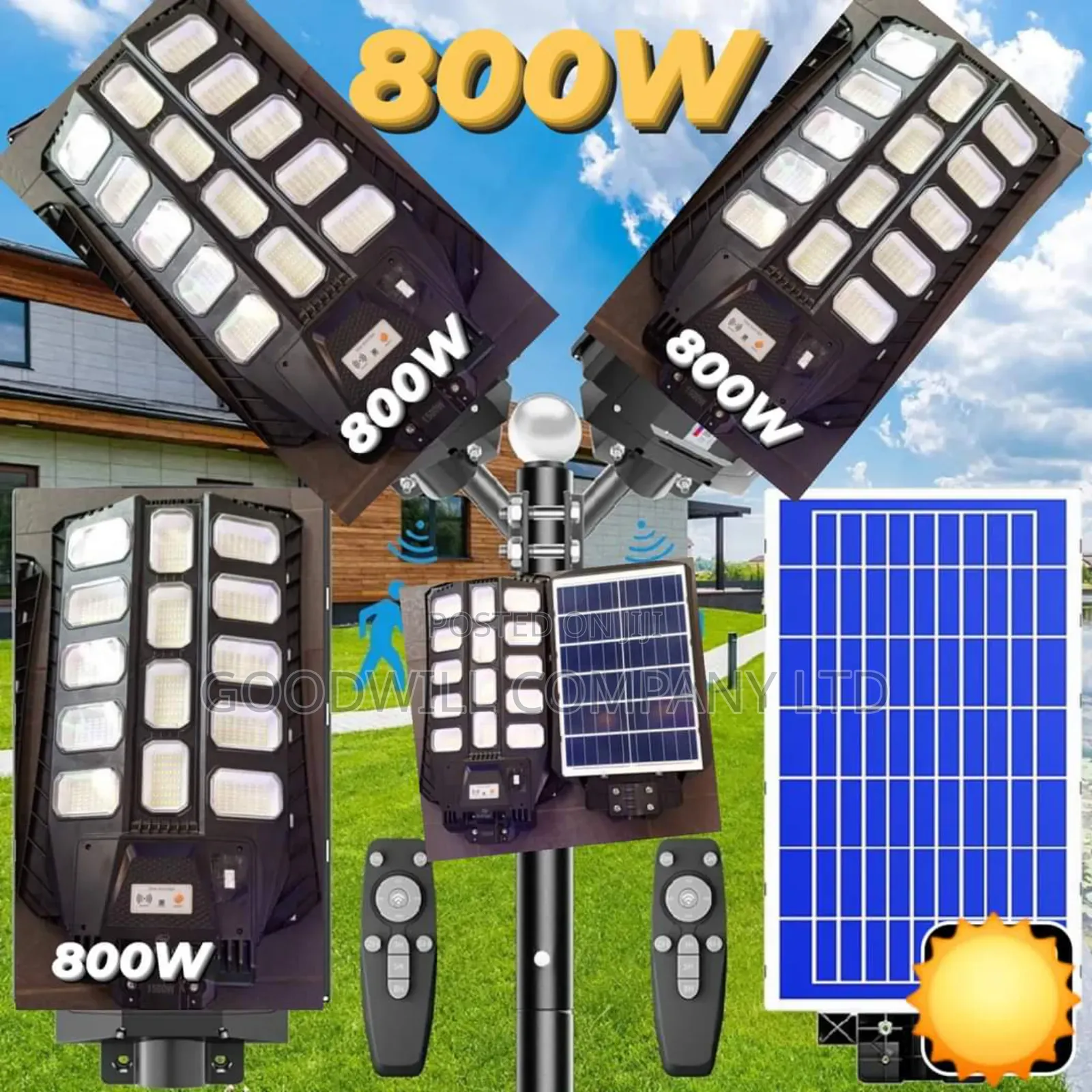 800w Solar Street Light All in One