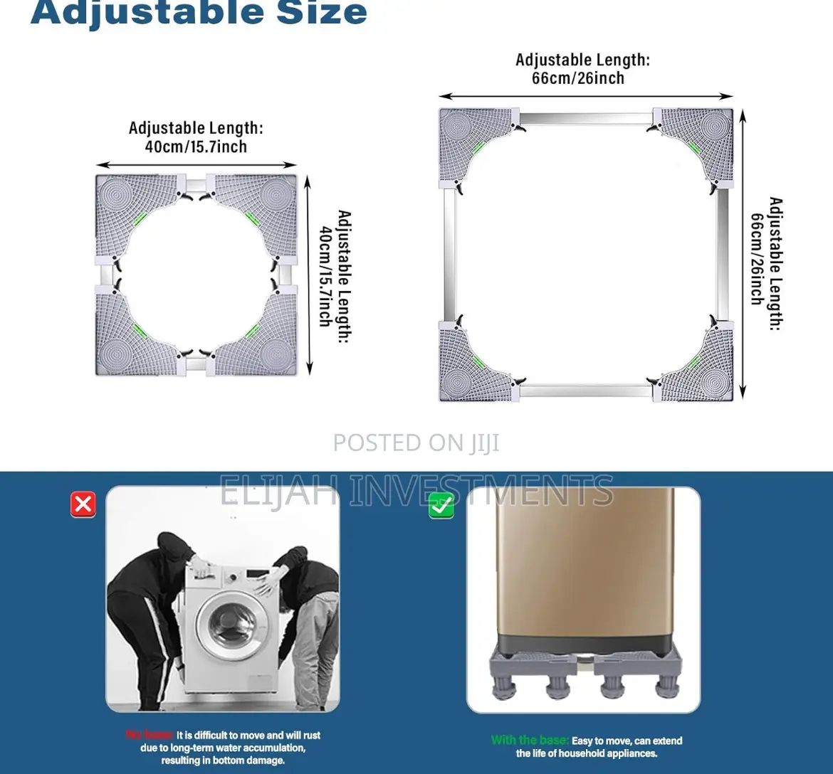 Multi-Use Adjustable Mobile Machine Base