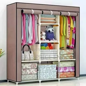 Original Wooden Closet. 3 Coloums.( Gray)