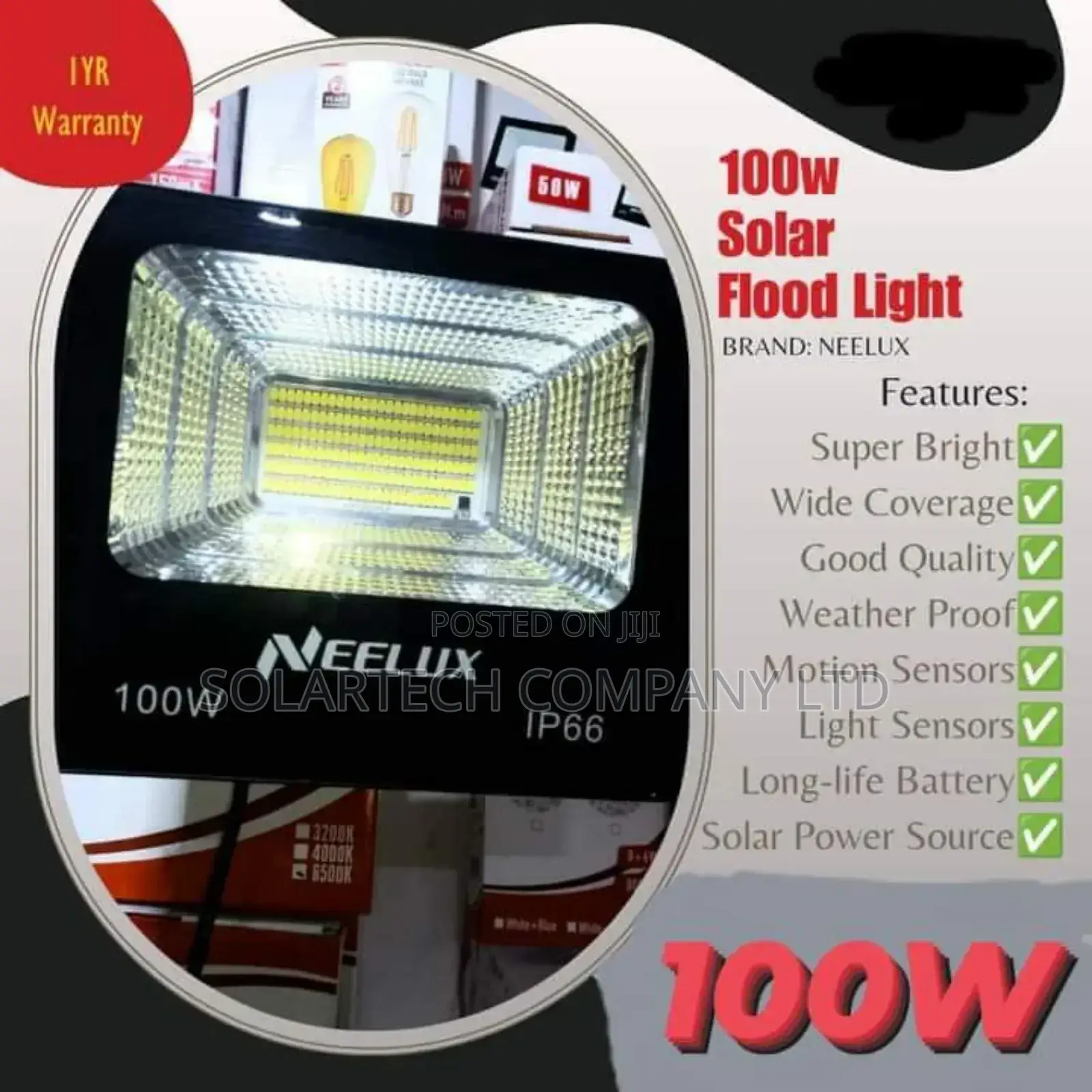 100W Solar Flood Lights Abx