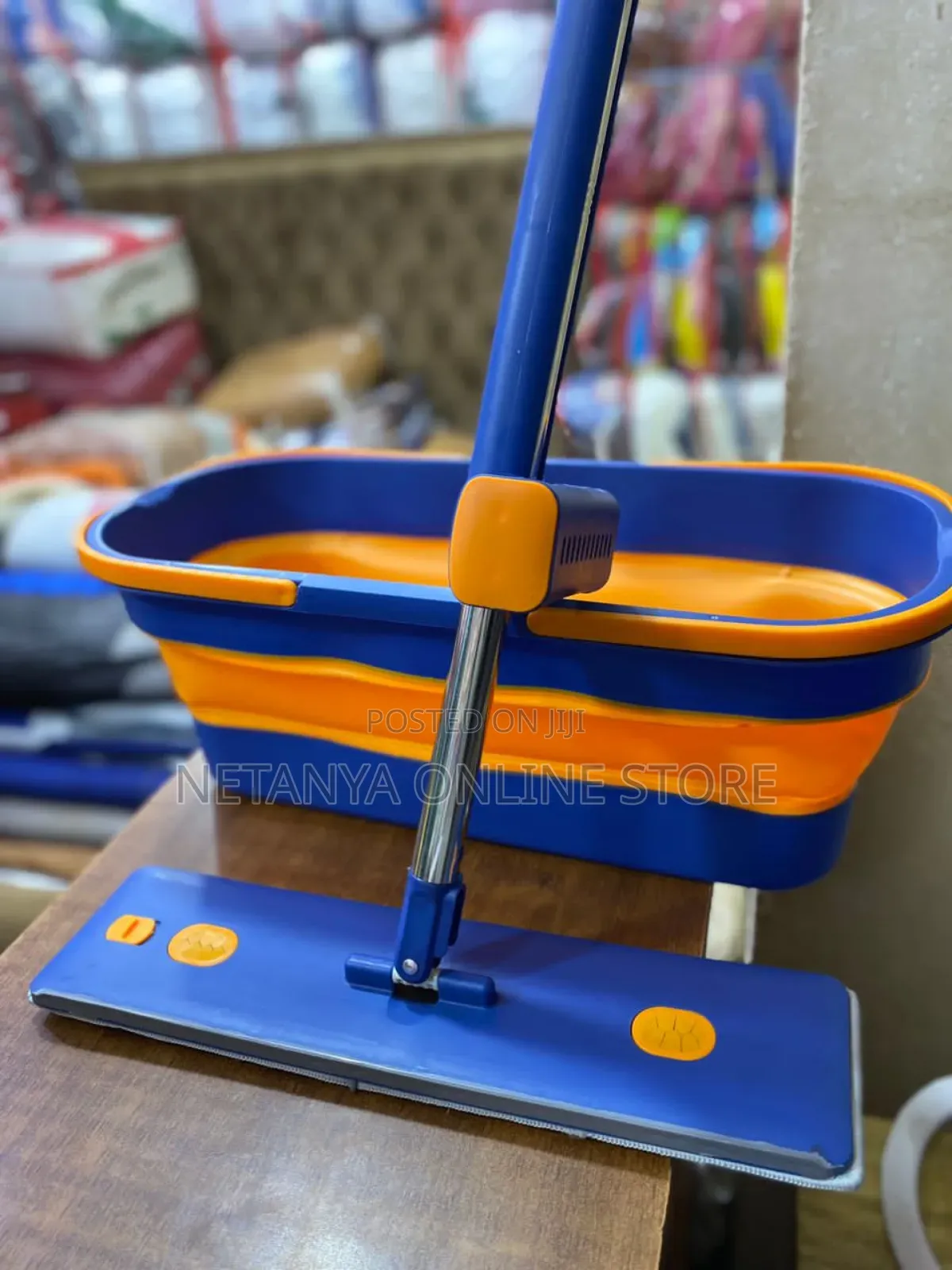 360° Large Flat Mop With Foldable Bucket