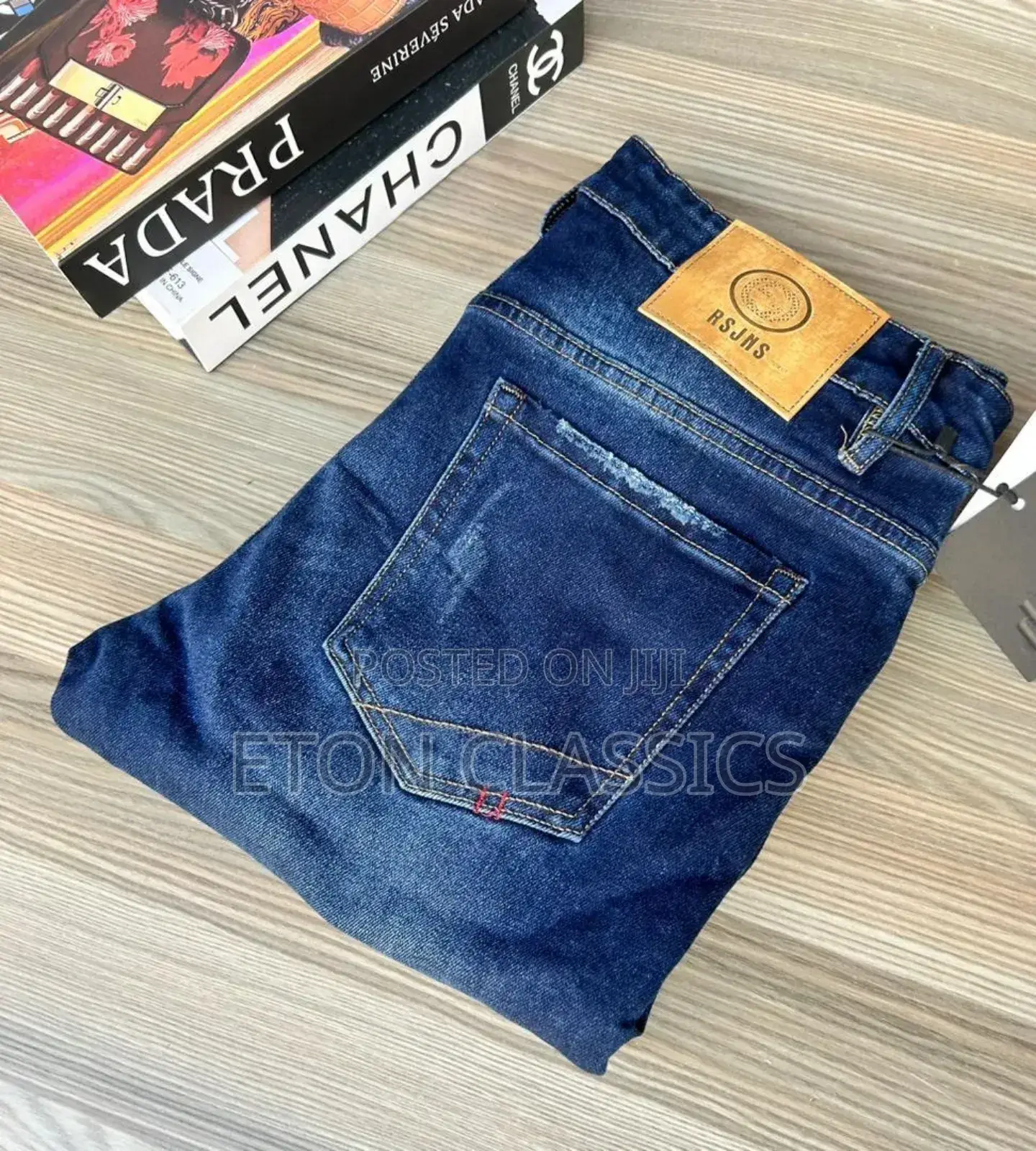 Men's Faded Blue Damage Men's Classic Jeans