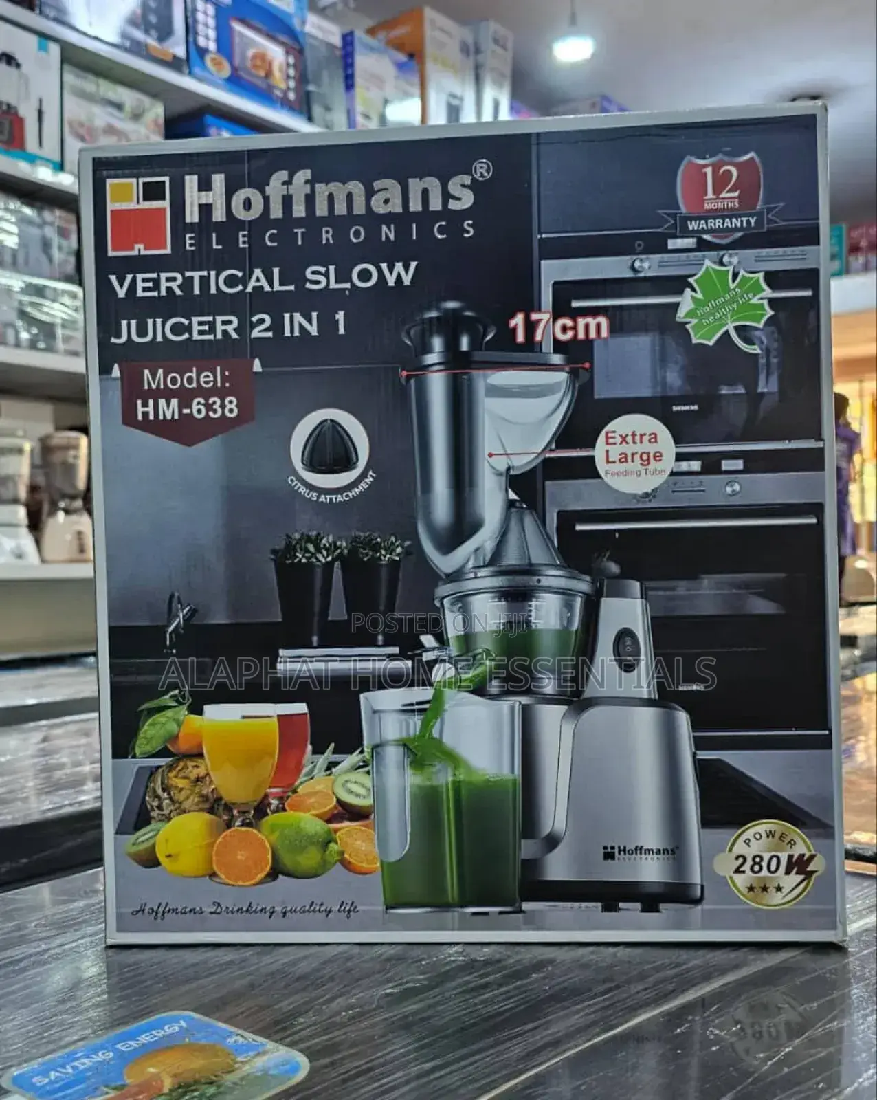 Hoffmans 2 in 1 Slow Juicer and Citrus Extractor