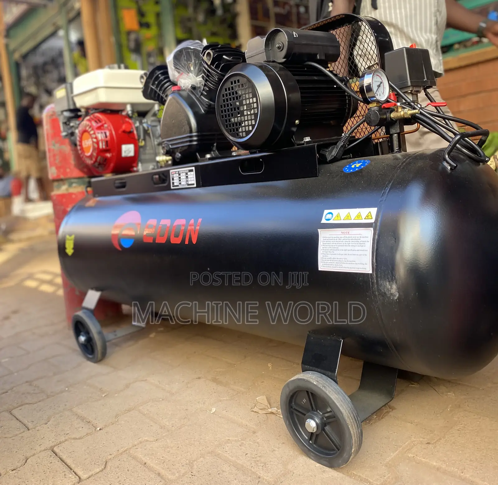 EDON Compressor Double Function(Petrol and Electric) 200ltrs