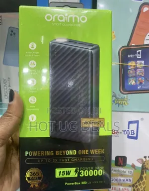 Oraimo Digital Charging 30000mah Power Bank - Black,