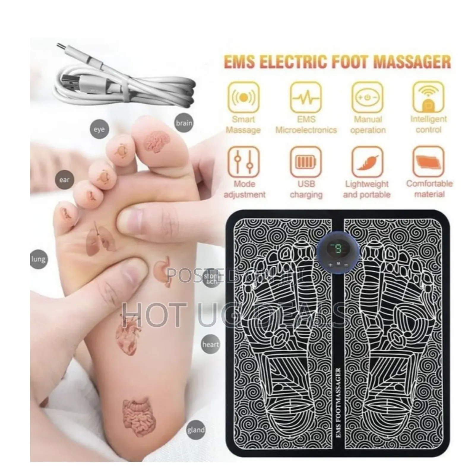 Foot Massager Battery Powered Electric Foot Stimulator -