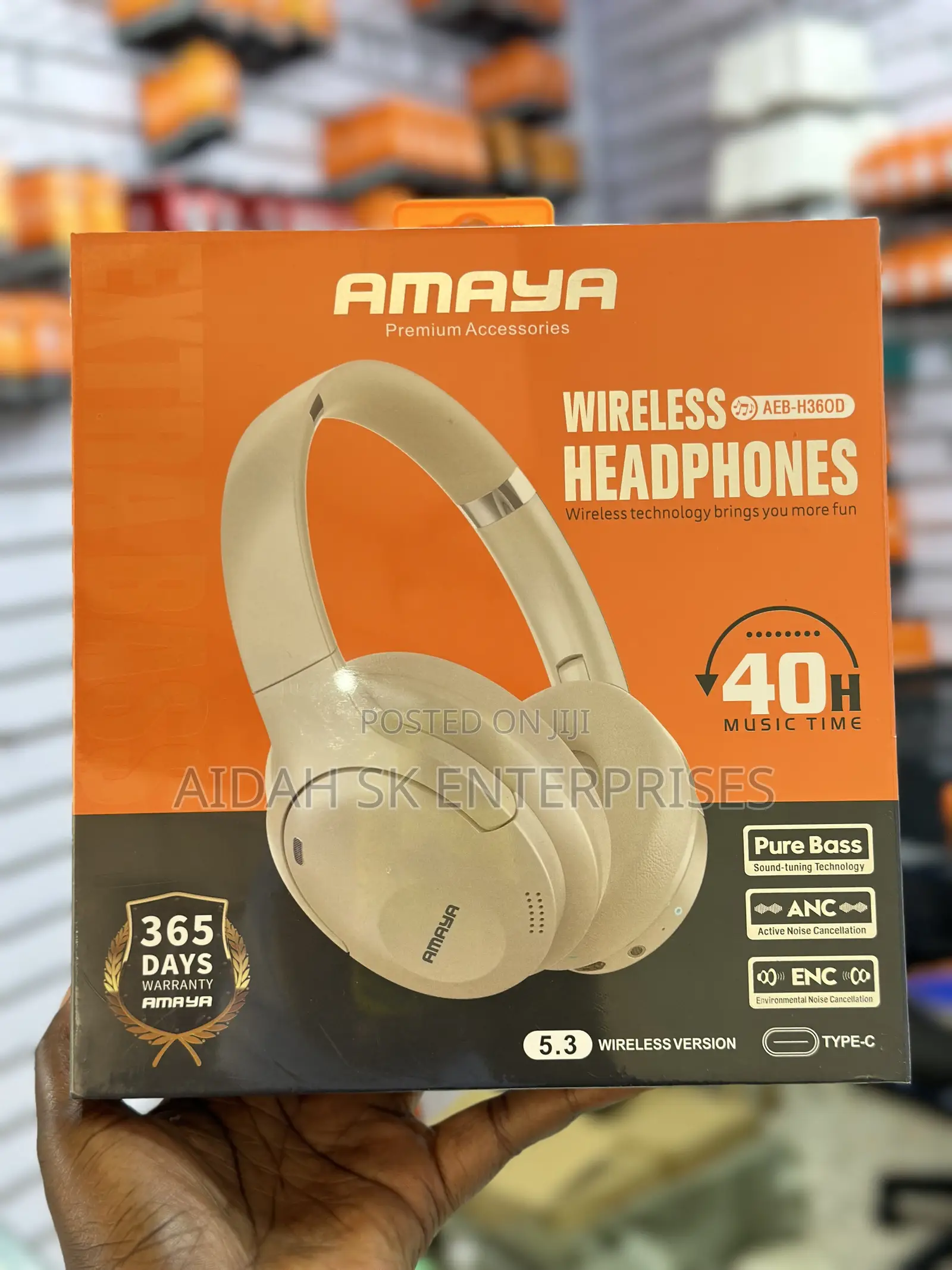 Amaya HD-360BT Active Noise Cancellation (ANC) Over-Ear