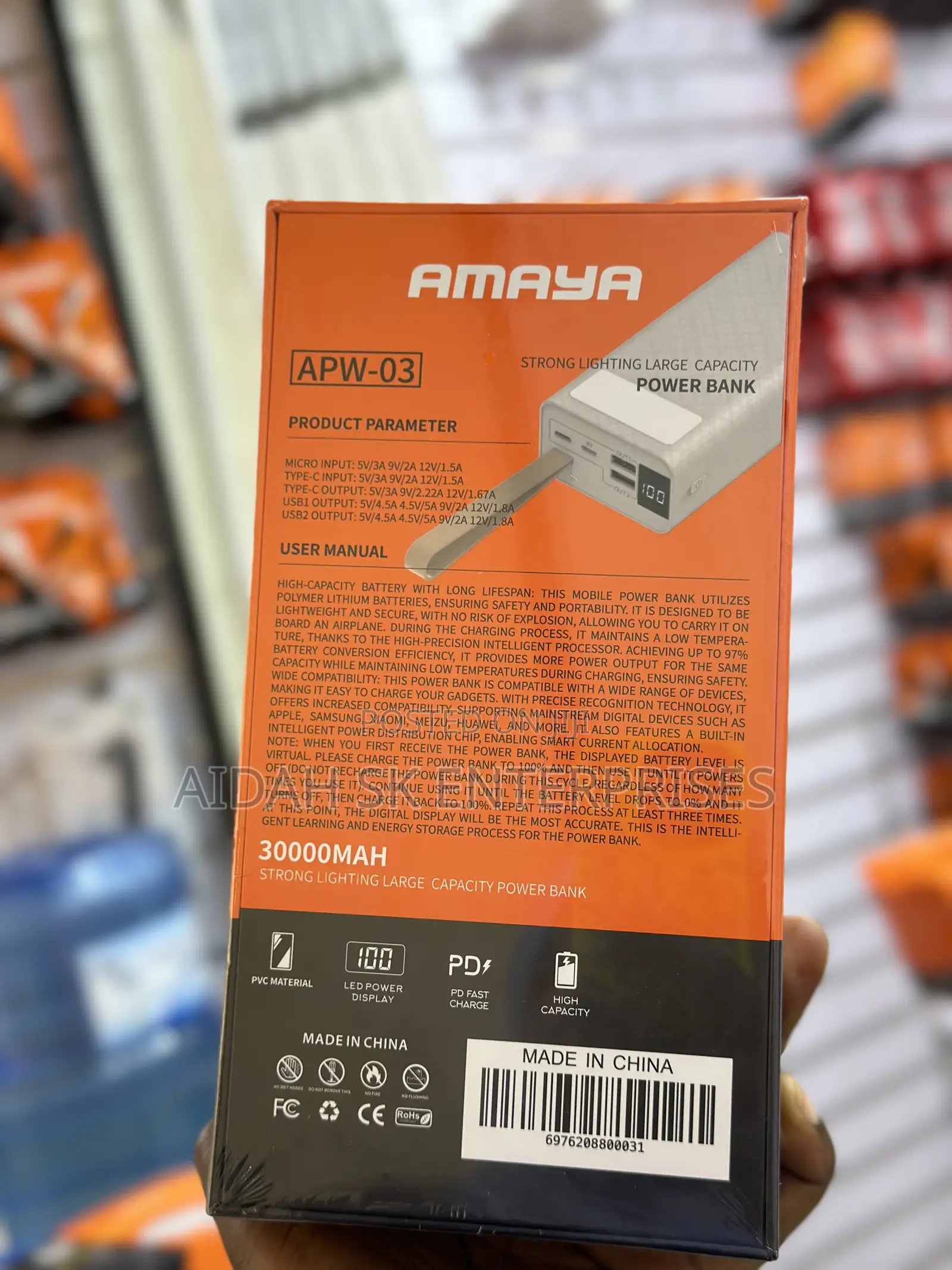 Amaya APW-03 Power Bank 30000mah 22.5W