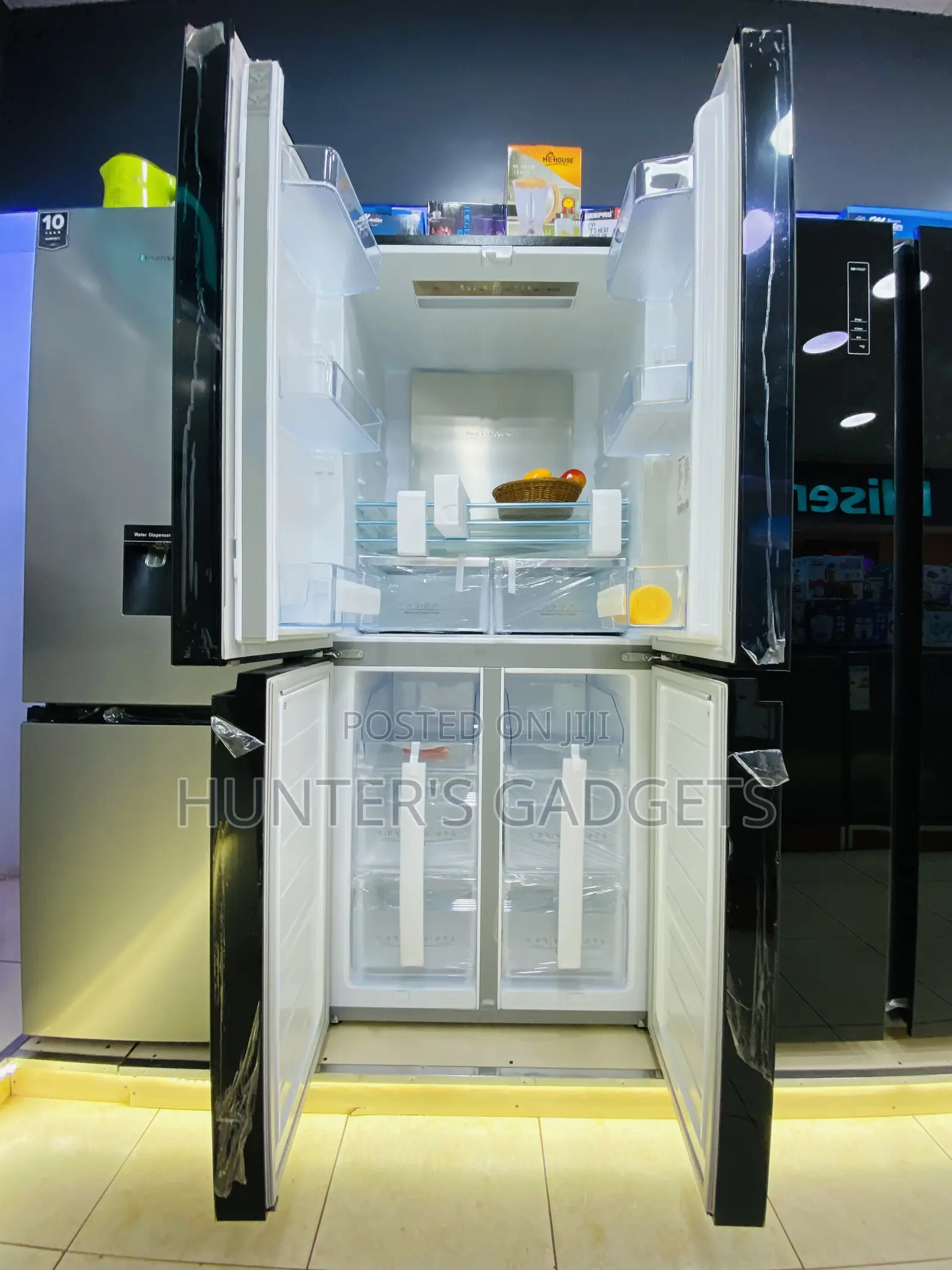Hisense 561 Litres Mult Door Fridge With Black Mirror F