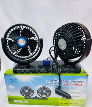 Mars-X918 Double Headed Portable Car Fan