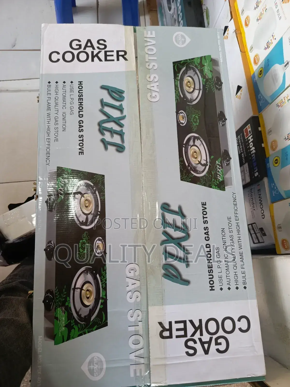Pixel 3 Burner Tempered Glass Gas Stove
