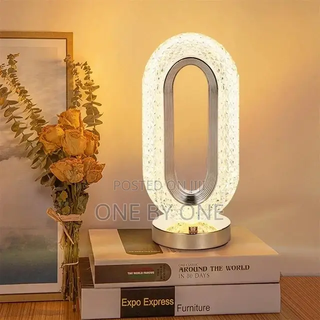 Crystal LED Table Lamp Color-Changing Touch Control