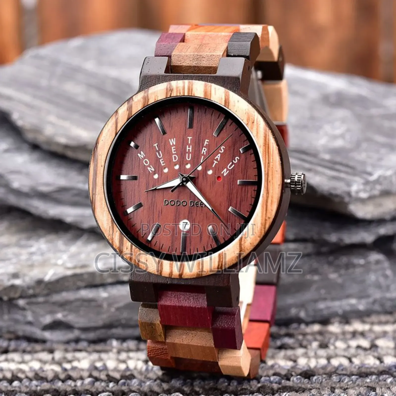 Zebra Wood Watch/Elegant Luxury Wood Wristwatch in Quartz