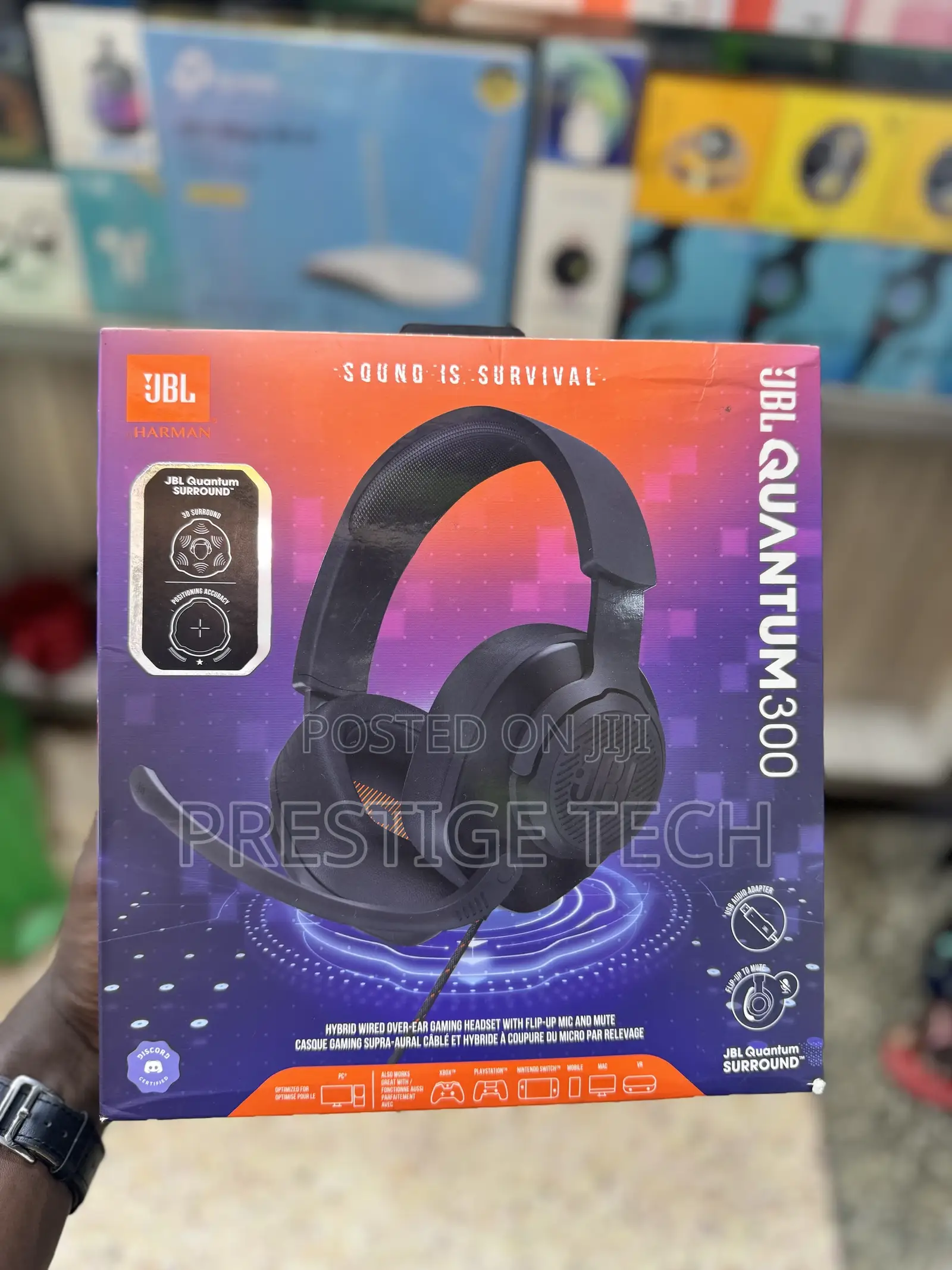 JBL Quantum 300 Hybrid Wired Over Ear Headphones