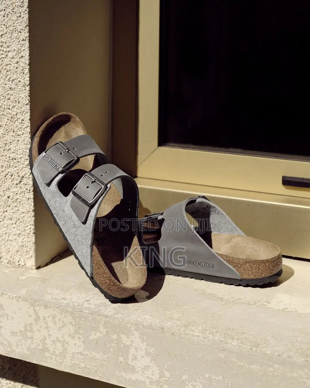 Grey Birkenstock Sandals. New