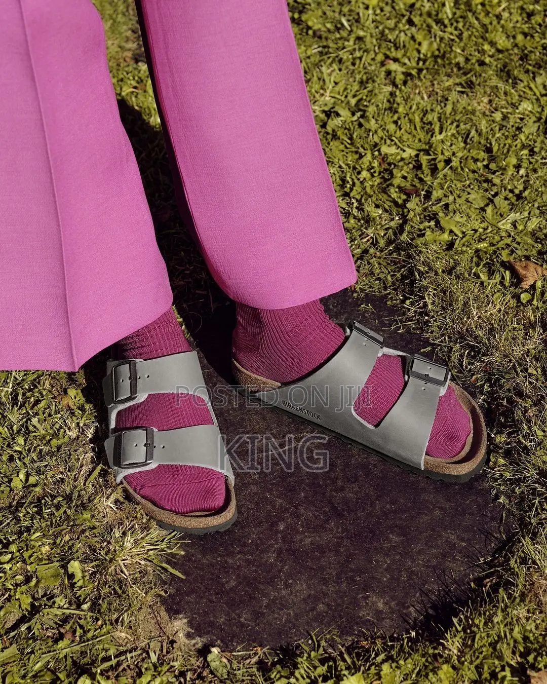 Grey Birkenstock Sandals. New