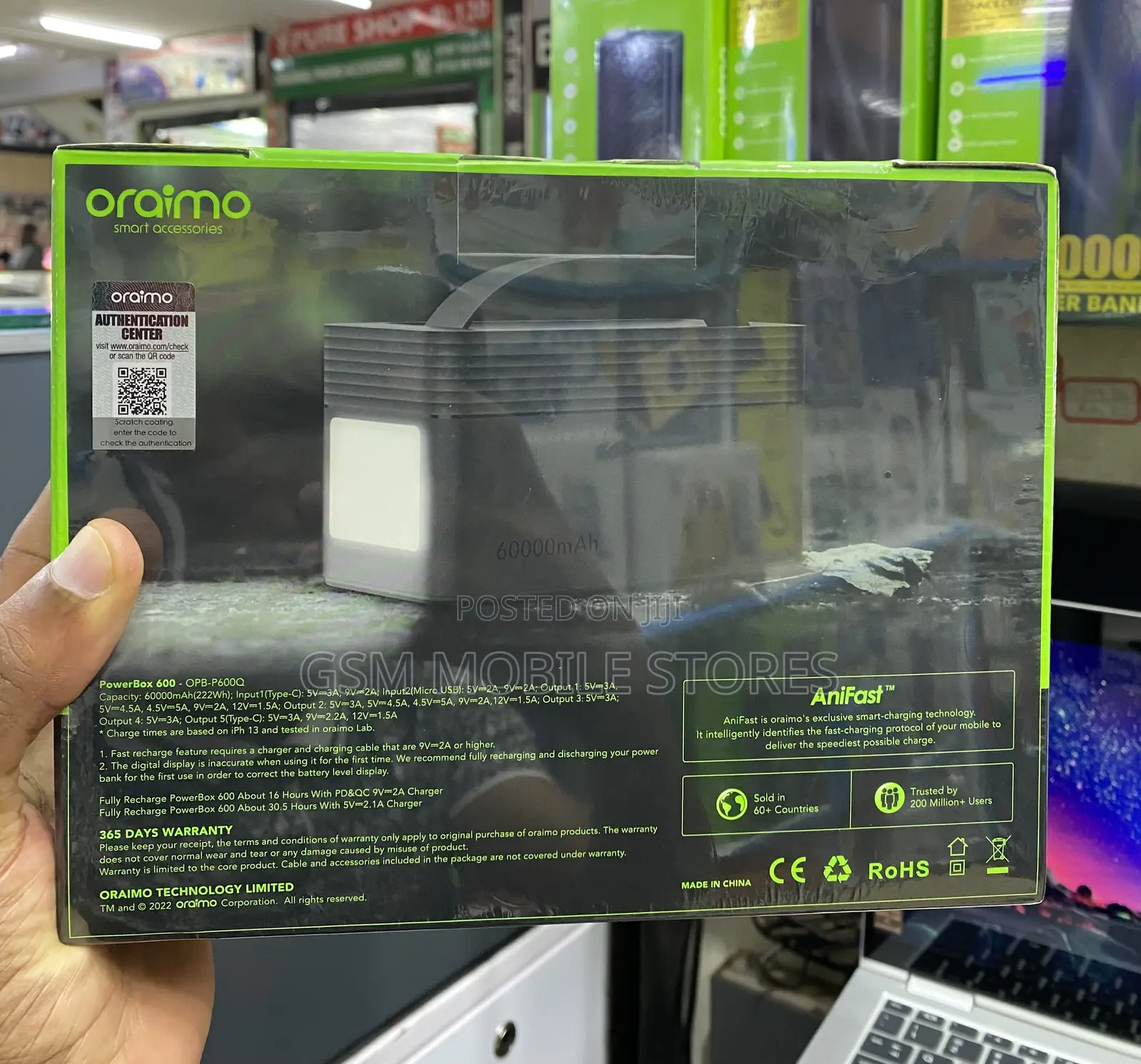 Oraimo Powerbox 600 60000mah 22.5w Power Bank