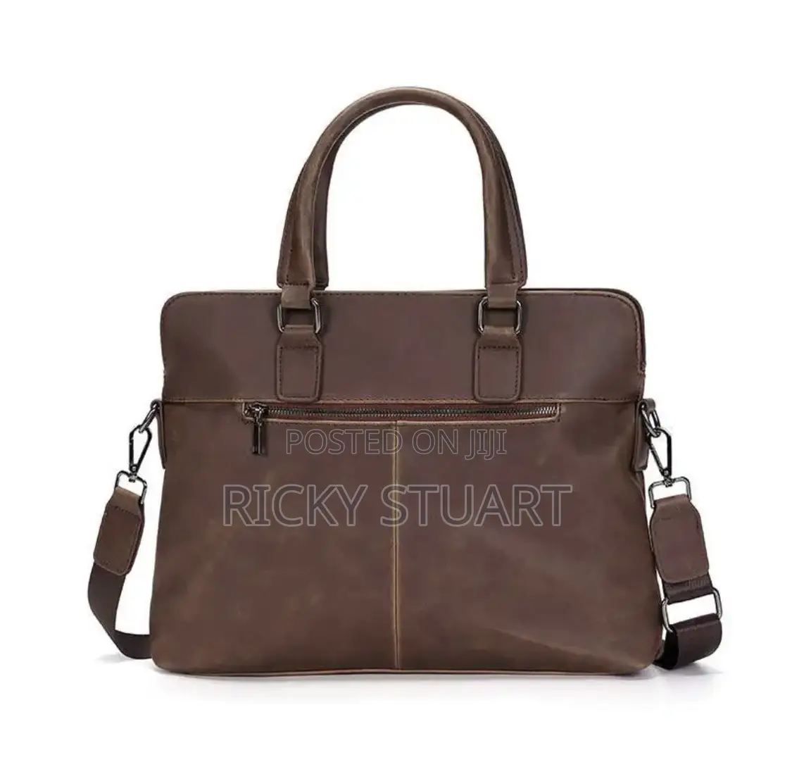 Vintage Charm Office Zipper Leather Tote Handbag Purses