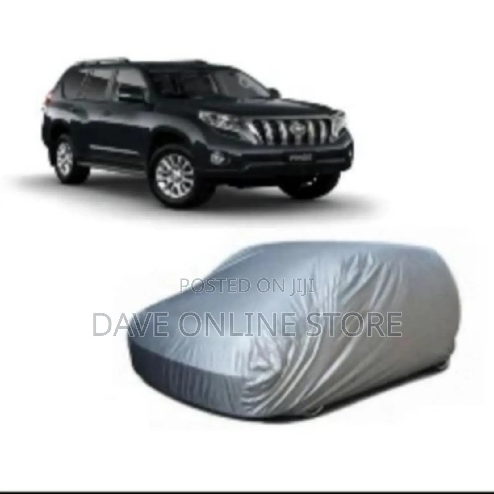 1pc Car Cover Waterproof for Land Cruiser Grey
