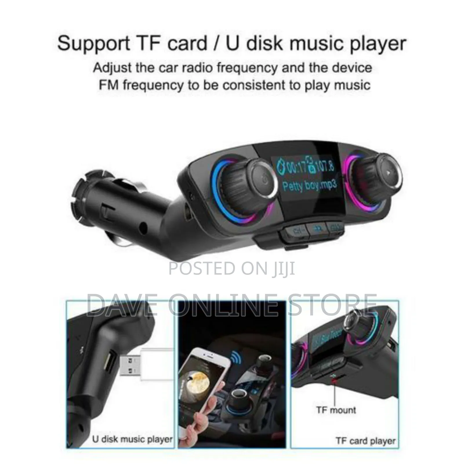 Earldom Wireless Charger Car Kit Car Mp3 and Fm Transmitter