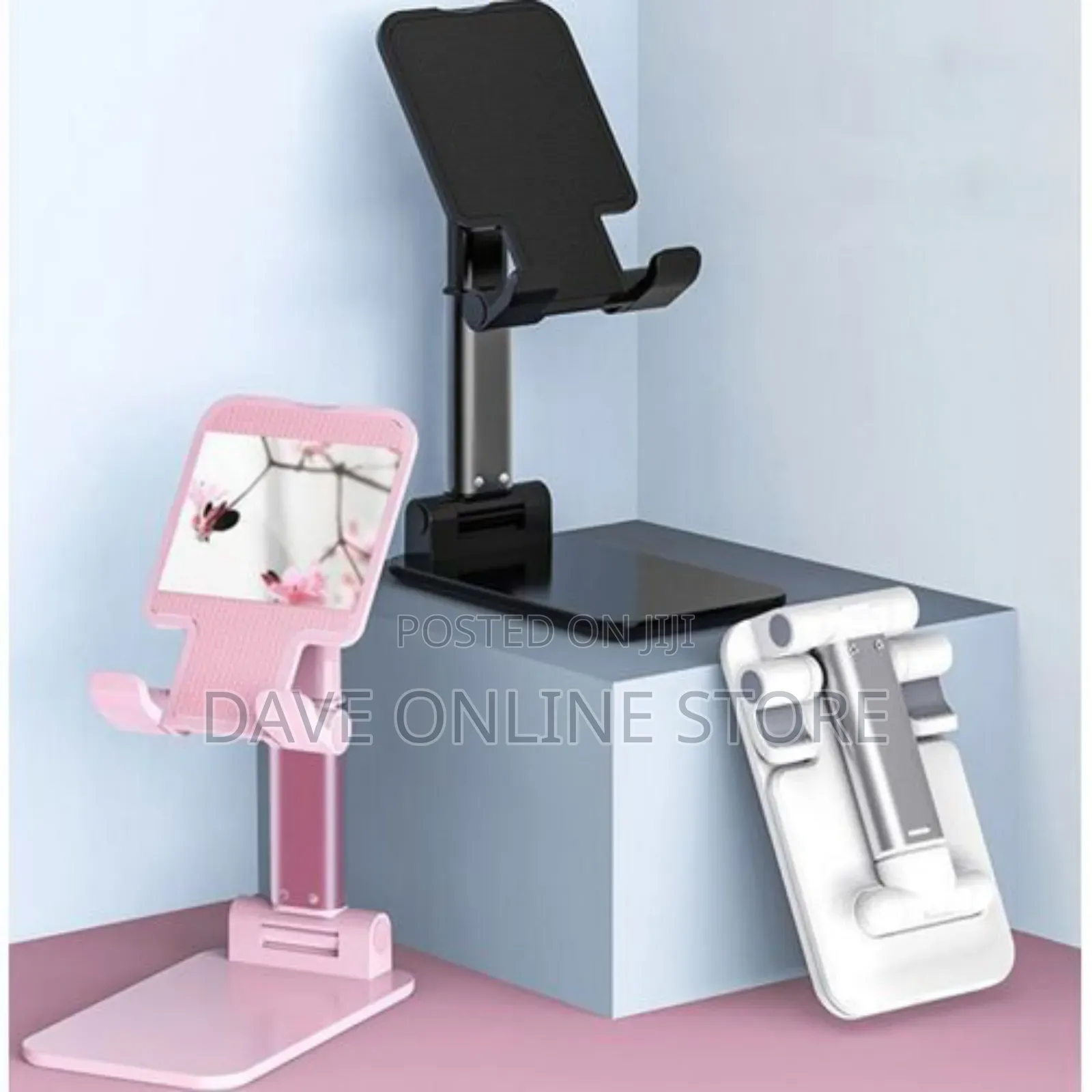 Desktop Foldable Phone Stand - Black