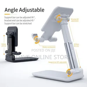 Desktop Foldable Phone Stand - Black