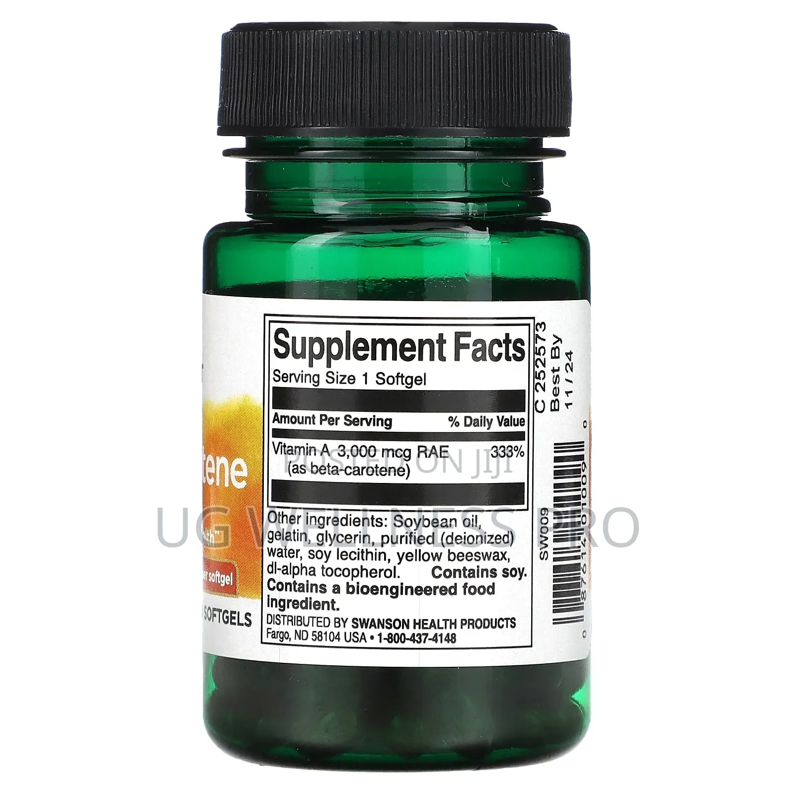 Swanson, Beta Carotene, 10,000 IU (3,000 MCG RAE), 100 Softg