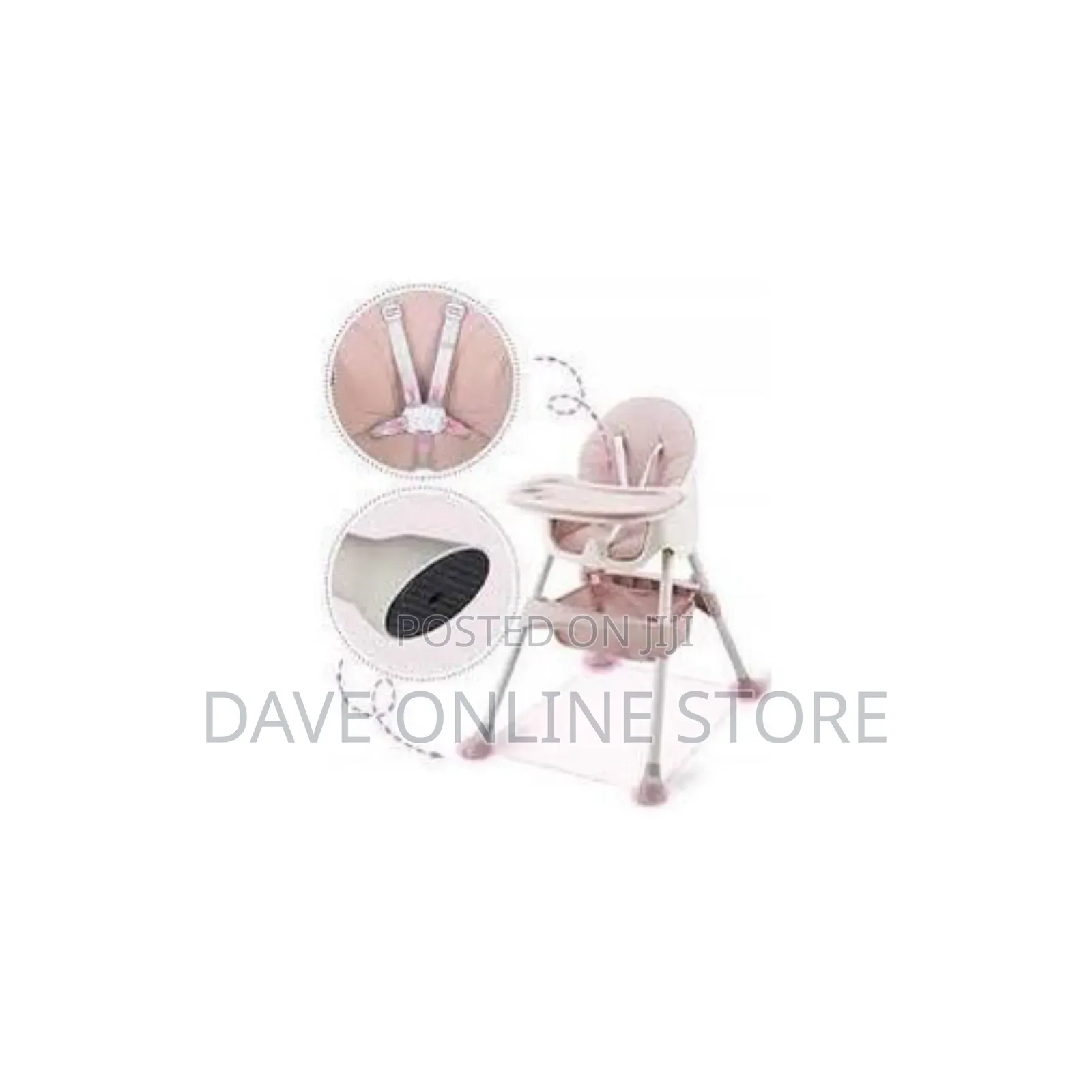 Adjustable Baby Feeding High Chair-Pink