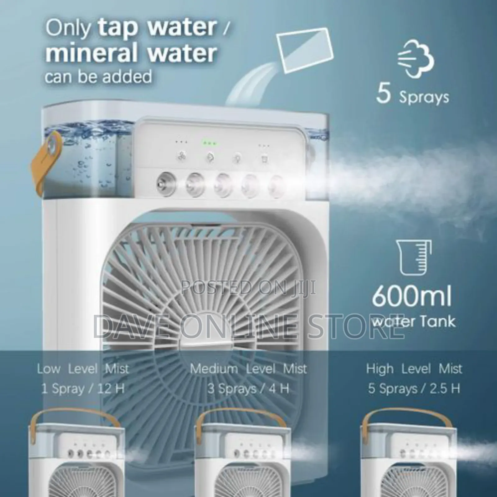 Portable Fan Air Conditioners With a Humidifier