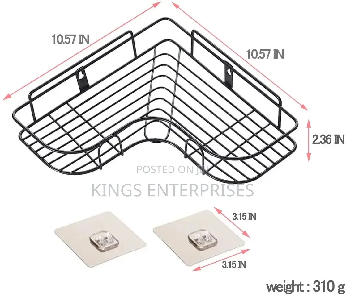 Wall Mounted Bathroom Corner Rack (Pair)