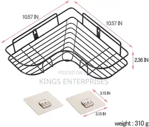Wall Mounted Bathroom Corner Rack (Pair)