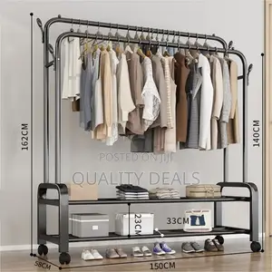 Metallic Clothes Hanging Rack