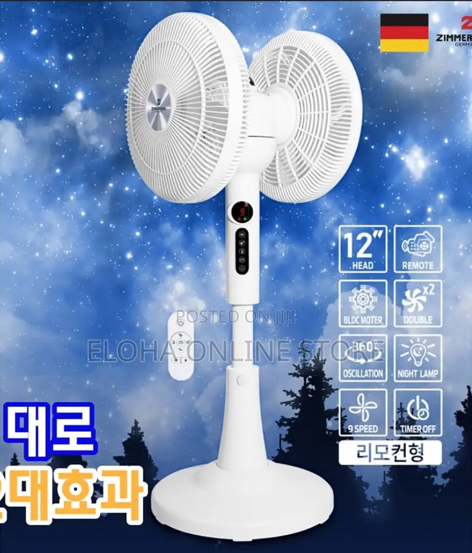 New 12-Inch Heavy Duty Double Sided Rotating Fan